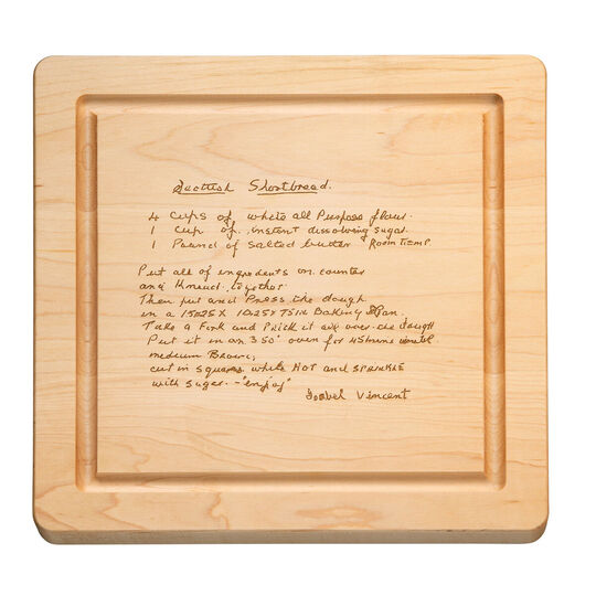 Preserve a Handwritten Recipe on Maple 12 inch Cutting Board